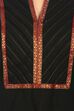 Black Straight Cotton Kurta image number 4