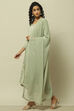 Sage Green Printed  Kurta & Pants Suit Set image number 3
