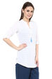 White Straight Viscose Rayon Indie Top image number 3