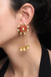 Red Metal Brass Earring image number 0