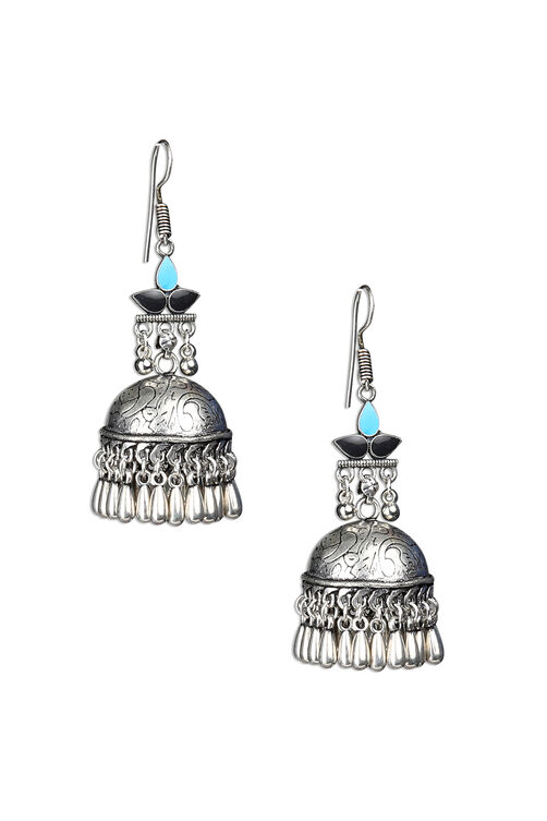 Light And Dark Blue Enamel Earrings image number 1