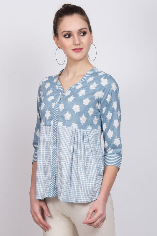 Grey Viscose Indie Top image number 2
