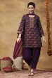 Orange Printed Poly Viscose Straight Kurta Set image number 5