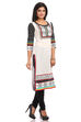 White Straight Cotton Kurta image number 2