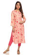 Peach Straight Viscose Kurta image number 0