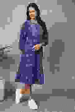 Blue Cotton Tiered Dresses image number 0