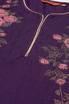 Phalsa Acrylic Straight Kurta image number 5