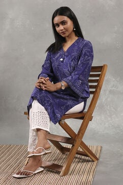 Blue Viscose Rayon Printed Straight Kurta image number 0