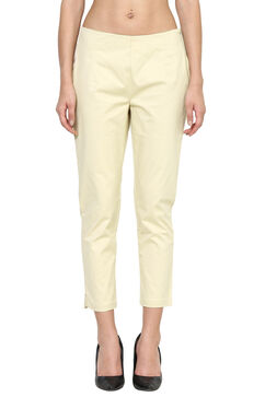 Beige Cotton Pants image number 0