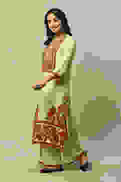 Ecru LIVA Straight Printed Kurta image number 2