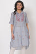 Blue Cotton A-Line Kurta image number 0