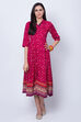 Pink Kalidar Viscose Dress image number 0