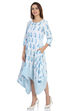 Peach Flared Viscose Dress image number 2