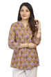 Mustard A Line Cotton Indie Top image number 0