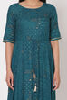 Green Viscose Rayon A Line Kurta image number 1