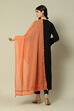 Peach Cotton Solid Dupatta image number 2