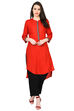 Red Straight Modal Kurta image number 0