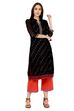 Black Straight Viscose Rayon Kurta image number 0