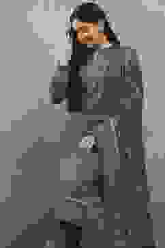 Green Polyester Printed Straight Suit Set image number 7