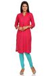 Pink Straight Cotton Kurta image number 0