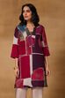 Maroon Cotton Polyester Straight Printed Kurta image number 6