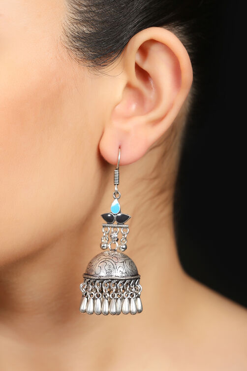 Light And Dark Blue Enamel Earrings image number 0