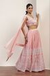 Pink Polyester Kalidar Lehenga Set image number 5