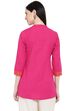 Pink Cotton Flared Indie Top image number 4