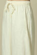Ecru LIVA Woven Straight Kurta Suit Set image number 2