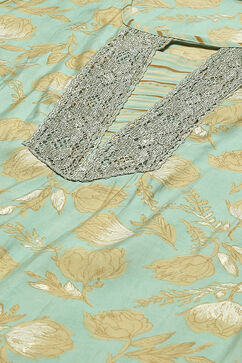 Light Blue Cotton Blend Woven Straight Kurta Suit Set image number 1