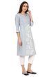 Grey Straight Cotton Kurta image number 2