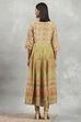 Lime Viscose Rayon Printed Anarkali Suit Set image number 4