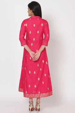 Pink Polyster Dress image number 4