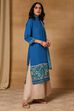 Mustard Viscose Blend Straight Printed Kurta image number 5
