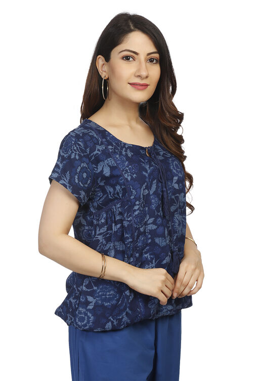 Indigo Short Top Viscose Indie Top image number 2