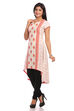 Beige Asymmetric Cotton Kurta image number 3