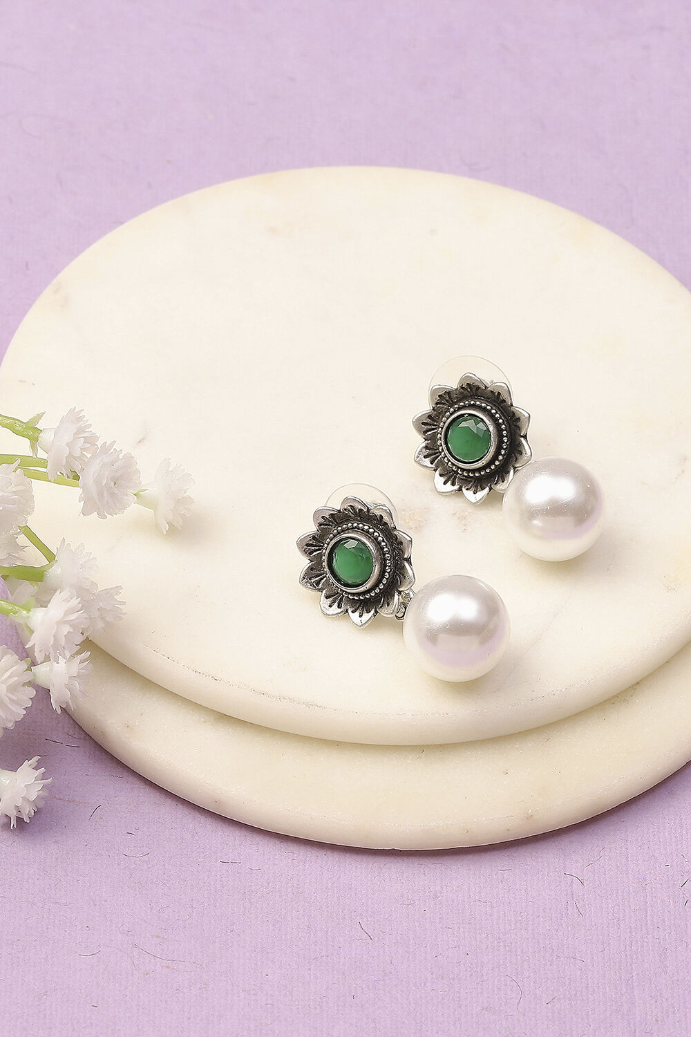 Oxidised Alloy Earrings image number 0