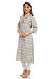 Ecru Straight Cotton Kurta image number 3