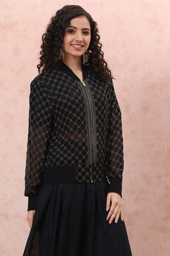 Black Art Silk Suit Set image number 2