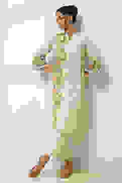 Off-White Cotton Solid Regular Pants image number 0