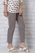 Navy-Blue Art Silk Slim Pants image number 3