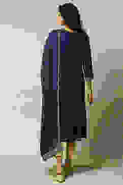 Indigo Polyester Printed Dupatta image number 2