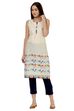 Beige Straight Cotton Kurta image number 0