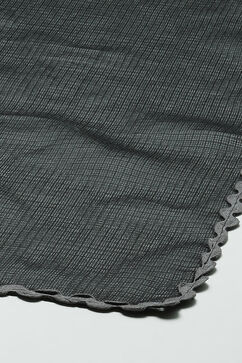 Black LIVA Woven Straight Kurta Suit Set image number 3