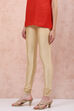 Gold Art Silk Churidar image number 2