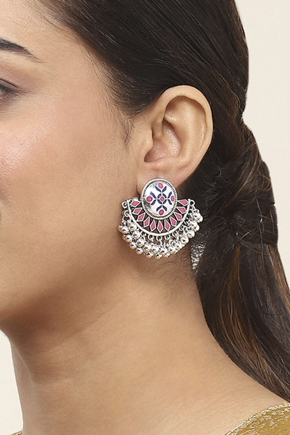 Pink-Blue Oxidize Alloy Studs image number 1