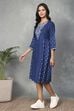 Blue Rayon A-Line Dresses image number 2