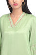 Green Straight Viscose Suit Set image number 1