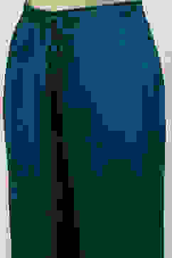 Teal Blue Rayon Straight Printed Kurta Salwar Pants Suit Set image number 2