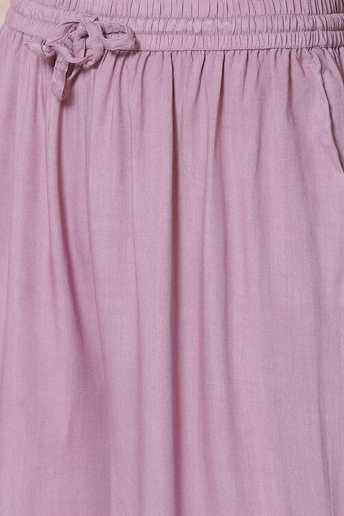 Lilac Art Silk Straight Suit Set image number 2